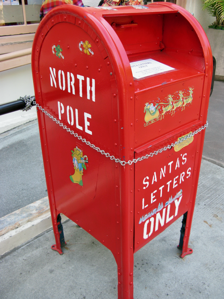 Santa's Mailbox at the Santa Clara Post Office